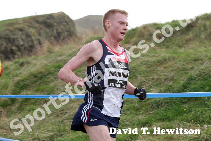 Scott McDonald (GB) during the Senior Mens BUPA Great Edinburgh Cross country.